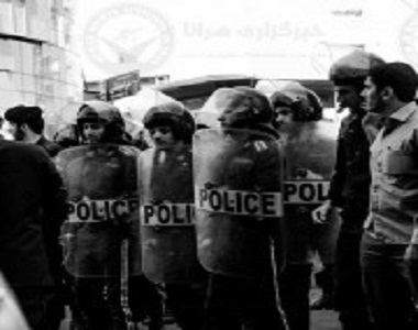 pictorial report of the presence of police on the streets of Tehran