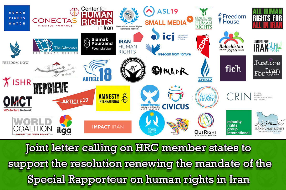 Joint letter calling on HRC member to support the resolution renewing the mandate of the Special Rapporteur on human rights in Iran